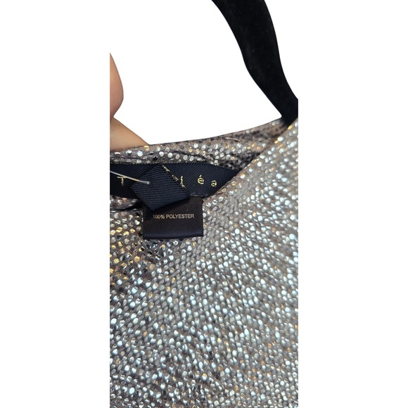 Tulléa Women's Metallic Sparkle Textured Short Sleeve Top M - Picture 7 of 7